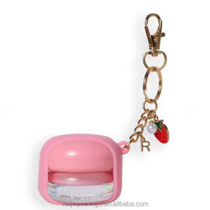 Étui en silicone cosmétique personnalisé, moule en silicone pour tube de brillant à lèvres, couvercle en silicone pour pot de masque à lèvres, emballage pour boîte à poudre avec porte-clés - Product Image 3