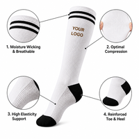 Chaussettes d'équitation professionnelles OEM pour hommes, style sport, écologiques, hauteur genou, respirantes, avec logo personnalisé