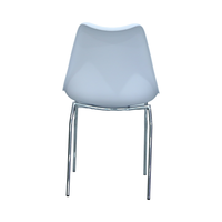 Chaises empilables en plastique avec structure en acier, chaises de salle à manger en plastique