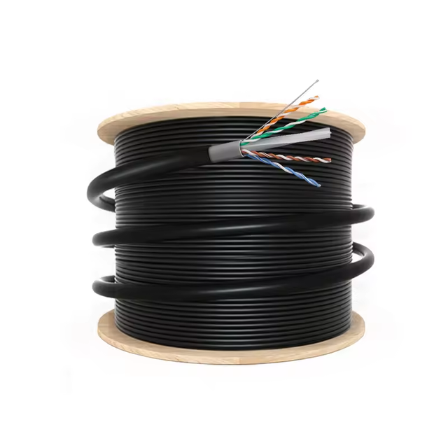 DENIXI Factory-Priced 305m (1000FT) Cat6 Cat6A Cable UV-Resistant Waterproof Outdoor Polyethylene Network Cable