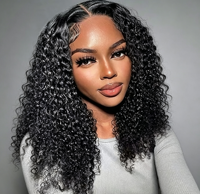Perruque Bob Lace Front HD Transparente 13x4, Cheveux Humains Bouclés Profonds, Haute Densité, 8-16 pouces pour Femmes