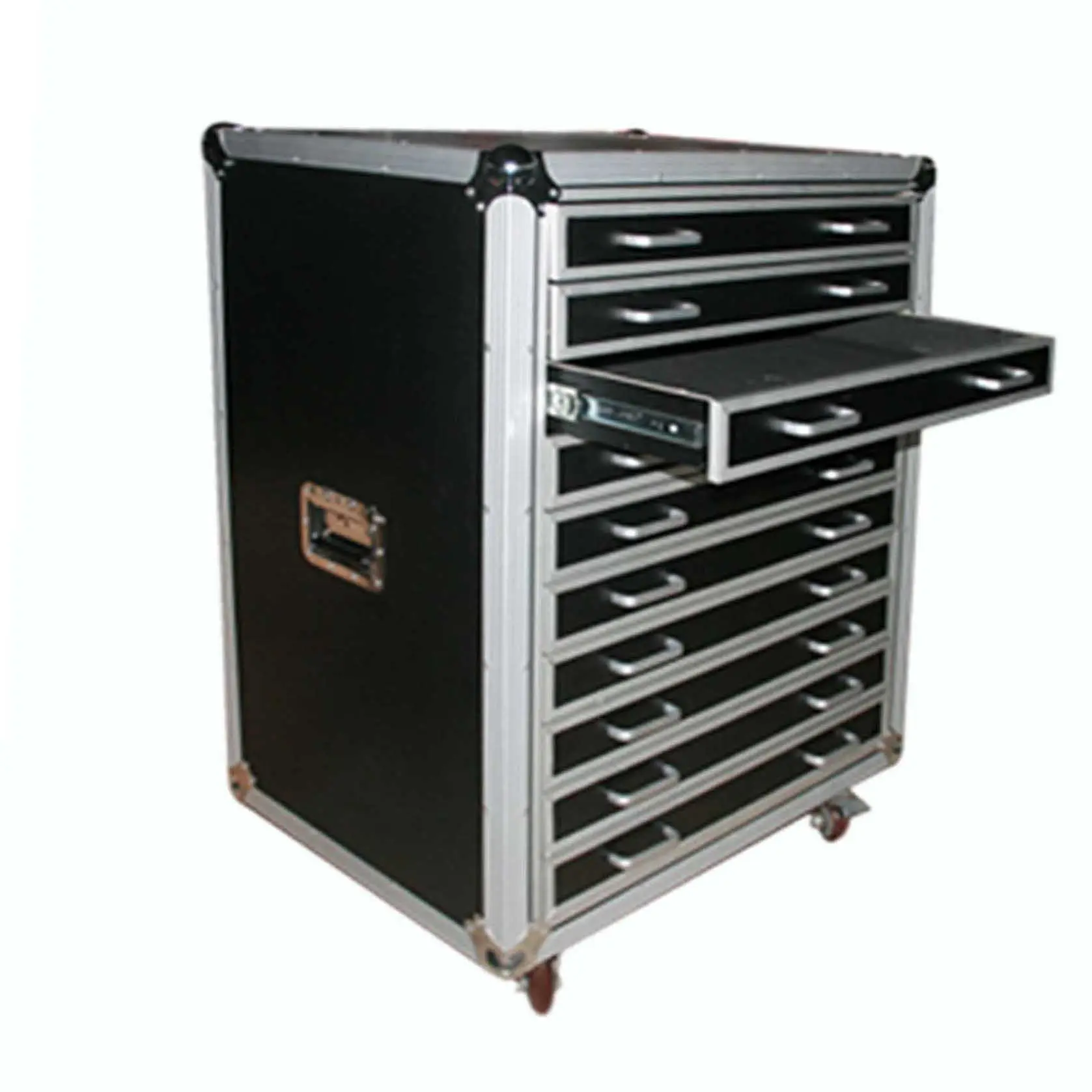 Custom Aluminum Truck Tool Box Road Flight Case Storage Box with Drawers