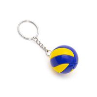 ZP-Wholesale 3D Soft PVC Goma Deportes Llaveros Logotipo personalizado Durable Mini Ball Llavero para fanáticos del fútbol y eventos promocionales