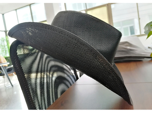 2025 người đàn ông của giấy rơm mũ cao bồi USA Mỹ Tây Texas mũ rơm shapable vành sombreros chúng tôi cờ in mũ cao bồi - Product Image 5