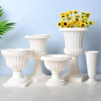 Vase à fleurs romain en plastique de luxe de haute qualité, vintage, détachable, pour centre de table de mariage, maison, jardin, événements floraux