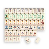 Jeu de Mahjong Américain 250e Anniversaire en Acrylique – Fournitures de Divertissement pour Adultes, Idéal pour le Jeu de Casino