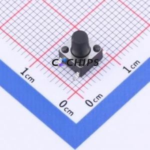 TSD003B08010A Tactile Switch SMD-4P,6x6mm Switch Single Pole Single Throw Round Button 1N Vertical Mount - Product Image 1