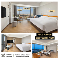 Ensemble de meubles de chambre d'hôtel de luxe moderne sur mesure, meubles d'hôtel personnalisés pour la rénovation d'hôtels, projet clé en main