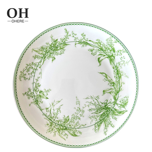 Bán buôn cao cấp xương Trung Quốc bellflower sứ Bộ đồ ăn Bộ sạc tấm món ăn trang trí vajilla cho Đảng và đám cưới - Product Image 3