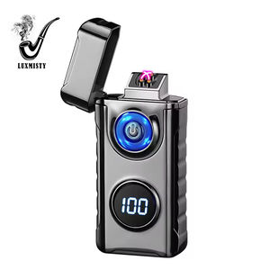 ولاعة إلكترونية قابلة لإعادة الشحن بمنفذ Type-C للشحن السريع، ولاعة USB بقوس مزدوج للسجائر الإلكترونية، ولاعة مقاومة للرياح مع إضاءة - Product Image 1