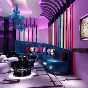 Shisha Bar Night Club Furniture Green Velvet Night-club-sofa Seating Lie Night Club Sectional Couches Sofas