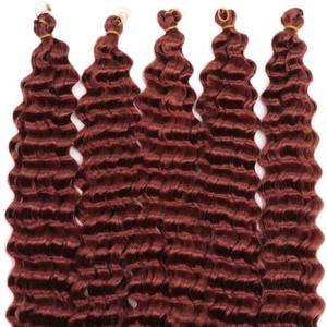 Cheveux synthétiques à ondulations profondes pour tresses, fibres haute température, 30 pouces, tresses bohèmes bouclées au <span class=keywords><strong>crochet</strong></span>, teintes à la machine, double épaisseur - Product Image 5