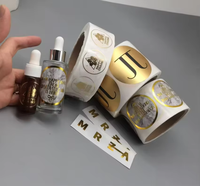 Autocollants en vinyle holographique rond découpés sur mesure, thermosensibles, avec option de découpe Kiss Cut pour sacs cadeaux de planificateur - Durables et imperméables