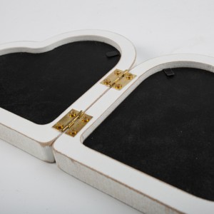 Chất lượng cao lãng mạn 2 bản lề gấp hình trái tim cắt dán khung ảnh bằng gỗ cho ngày Valentine - Product Image 6