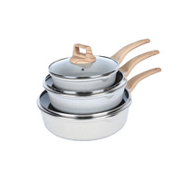 Sample Service Ensemble d'ustensiles de cuisine antiadhésifs en aluminium de style classique pour la cuisine à domicile Ensemble de casseroles et de poêles