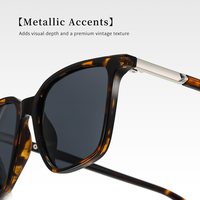Lunettes de soleil carrées rétro surdimensionnées unisexes ZHENQI, protection UV400, verres en PC, voyage, mode vintage, emballage personnalisé, modèle