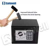 Safewell Digitaler Elektronischer Safe mit Tastatur 3mm Stahltür Sicherheitstresor für Zuhause Büro Hotel Schutz für Bargeld Schmuck