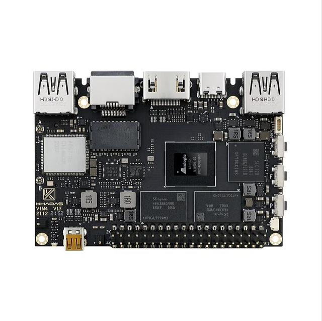 GGDX KHADAS VIM4 Card Computer A311D2 Single Board Computer Mit Die Mali G52 MP8(8EE) GPU 8+32 GB Supports HDM-I in 4K 60FPS