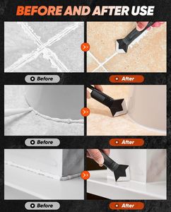 Strumenti <span class=keywords><strong>per</strong></span> Sigillatura in Silicone - Raschietto 3 in 1 <span class=keywords><strong>per</strong></span> Rimozione Sigillante e Fughe, Raschietto Angolare <span class=keywords><strong>per</strong></span> Colla <span class=keywords><strong>per</strong></span> Vetro - Product Image 5