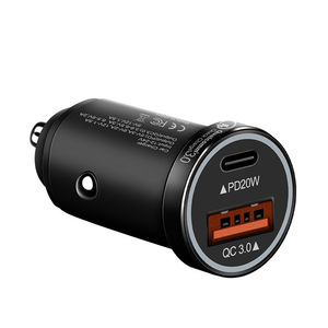 Cargador de Coche de Doble Puerto QC 3.0 PD 20W Carga Rápida Entrada 12-24V Salida 38W Aleación de Aluminio - Product Image 1