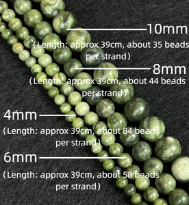 Perline Rotonde Lucidate di Giada <span class=keywords><strong>del</strong></span> Sud di Alta Qualità, <span class=keywords><strong>Pietra</strong></span> Bowenite Verde Chiaro per Creazione di Braccialetti Fai-da-Te 4/6/8/10mm - Product Image 2