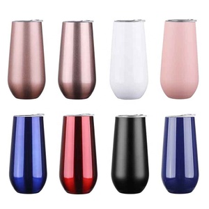 Gobelet avec Logo personnalisé, 6oz, en acier inoxydable, carafe à champagne, en vrac, vente en gros, usine, - Product Image 4