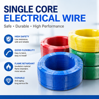 Cable de Aluminio THN THW THHN, Cable Flexible de PVC 100% Cobre, Cable de Cobre de un Solo Núcleo