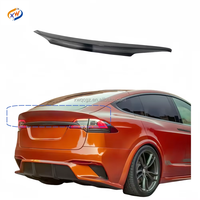 2016-2020 pour Tesla Model X Style amélioré aileron arrière en Fiber de carbone Kit de carrosserie d'aile pare-chocs aileron de coffre arrière