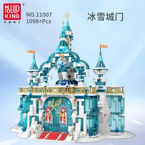 Mold King 11007 Frozen entry Castle Building Blocks giocattoli modello di casa regalo per ragazza auto assemblare giocattoli da costruzione