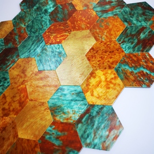 Tuiles hexagonales colorées autocollantes, imperméables, flexibles, tuiles murales <span class=keywords><strong>à</strong></span> peler et <span class=keywords><strong>à</strong></span> <span class=keywords><strong>coller</strong></span>, mosaïque pour crédence de cuisine, intérieur - Product Image 6