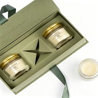 Boîte cadeau personnalisée pour bougie d'aromathérapie, style livre rigide, fermeture magnétique, emballage en papier pour cadeau de mariage