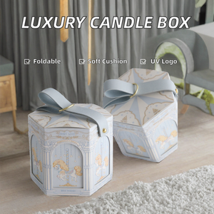 Boîtes rigides en carton de luxe personnalisées, bougies parfumées, bonbons sucrés, emballage cadeau en forme de dossier avec ouverture inclinée, éponge, UV - Product Image 2
