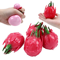 Jouet anti-stress à presser en forme de mini-boule de pâte à rebond lent, saveur fruit du dragon, pour l'exportation, pour les 3 ans et plus, 15-35 ans - Zhejiang