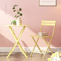Chaise pliante minimaliste pour jardin, mobilier de patio, ensemble table et chaises pliantes en métal pour l'extérieur, idéal pour cafés, salons de thé, petits meubles