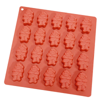 Moule à glaçons en silicone de Noël antiadhésif, moule à chocolat et bonbons Père Noël pour la pâtisserie des fêtes et les boissons