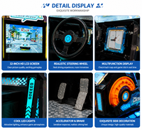 LeChuang Epark ODR-06 Machine de jeu d'arcade simulateur de course automobile 32 voitures à monnayeur avec panneau métallique en promotion