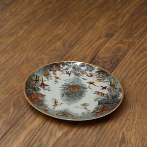 Wholesale 10 Inch Bone China Luxury Dinner Plates Porcelain Dish with Color Enamel Plant Pattern for Home or Presents - Product Image 4