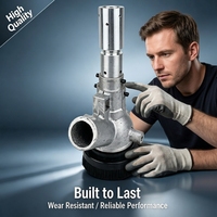 Pistolet de sablage en alliage d'aluminium Born Machinery, diamètre extérieur 35 mm, longueur totale 340 mm, avec protection de brosse pour l'élimination de la rouille de surface