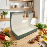 Boîtes d'emballage universelles en papier kraft écologique pour gâteaux, œufs, tartes, biscuits faits main et bonbons – Lot de 4 boîtes jaunes pour tartes aux œufs
