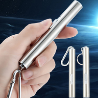 QXMOVING 3-en-1 Mini porte-clés torche lumière rouge LED 395nm lampe de poche UV AAA batterie étanche détecteur d'argent 3W puissance