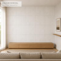 Nouveau panneau mural en PVC mat léger, gaufré 3D, imperméable et moderne, idéal pour les arrière-plans de salles d'exposition et studios – Vente chaude