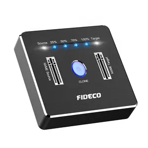 FIDECO Ssd teksir Cloner çift bay çevrimdışı klon USB tip-c NVME USB c 3.1 Gen 2 M.2 Nvme SSD yerleştirme istasyonu