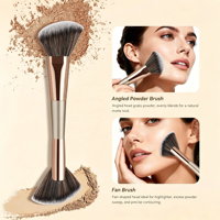 Vente en gros directe d'usine OEM, lot de 10 pinceaux de maquillage professionnels véganes, étiquette privée, pinceaux de maquillage personnalisés de haute qualité avec sac