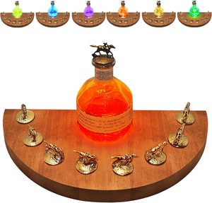 Blantons <span class=keywords><strong>Bourbon</strong></span> Stopper Display Halfmoon Shape Cork Stopper Display Shelf Decoración Navidad Cumpleaños Halloween Regalos para hombres - Product Image 2