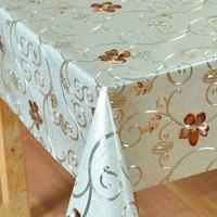 BOEN Anpassbares Logo Gestrickte Tischdecke PVC Waschbar Stickerei für Hochzeit und Neujahr