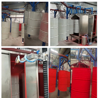 Ligne de revêtement en poudre électrostatique contrôlée par PLC automatique avec four de cuisson et cabines de pulvérisation