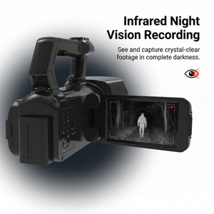 <span class=keywords><strong>Appareil</strong></span> d'enregistrement vidéo numérique avec zoom optique 16x, 48MP, 2.7K, vision nocturne, écran rabattable, caméra <span class=keywords><strong>pour</strong></span> vlog, voyage, créateur de contenu - Product Image 1