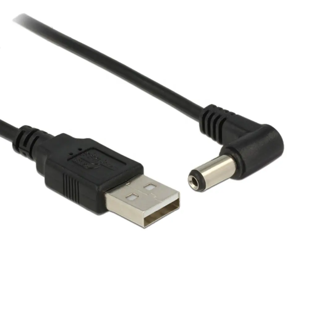 USB to DC 5V Barrel Jack Power Cable DC size 5.5 x 2.1 mm for Fan Led Light Wireless Router Speakers and more Device