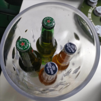 Personnalisé 5L clair acrylique rond grand vin bière pour Champagne seau à glace pour les baignoires de boisson de fête en plein air